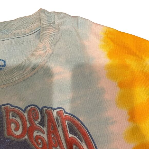 Liquid Blue Grateful Dead Inspiration Bear Tie Dye All Over Faded T Shirt XL - Picture 9 of 10